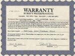 Burry's Basement Waterproofing Life Time Warranty For The Life Of The Home